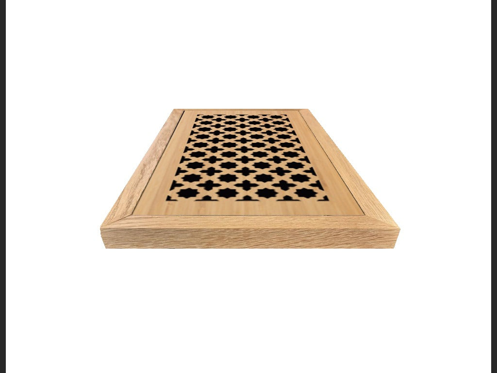 French Pavilion angle- Vent Cover Wood flush registers (new construction)