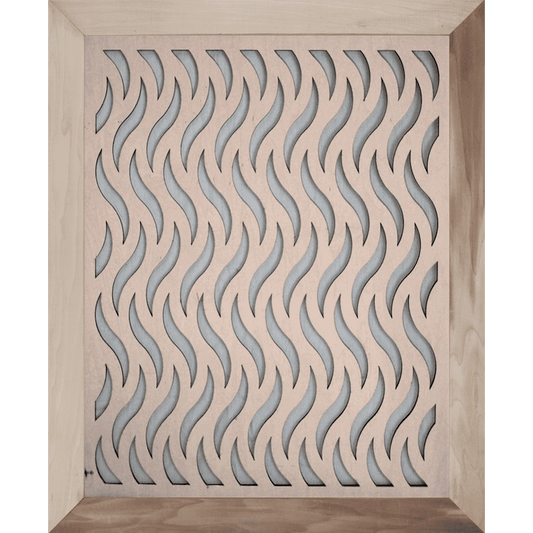 Waves - Grille Cover - With Frame, Intake Air Grille, Grille Covers, Stellar air, Decorative Vent Covers, Charleston, SC