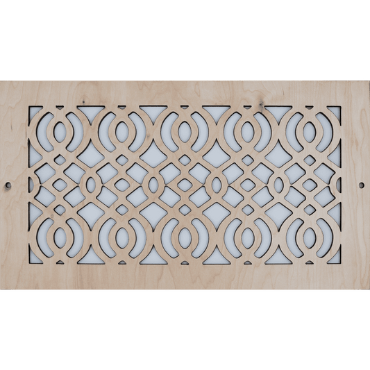 Arabic - Vent Cover - Unstained, Decorative Vent Cover, Vent Cover, Stellar Air, Custom Air Vent Cover, Charleston, SC