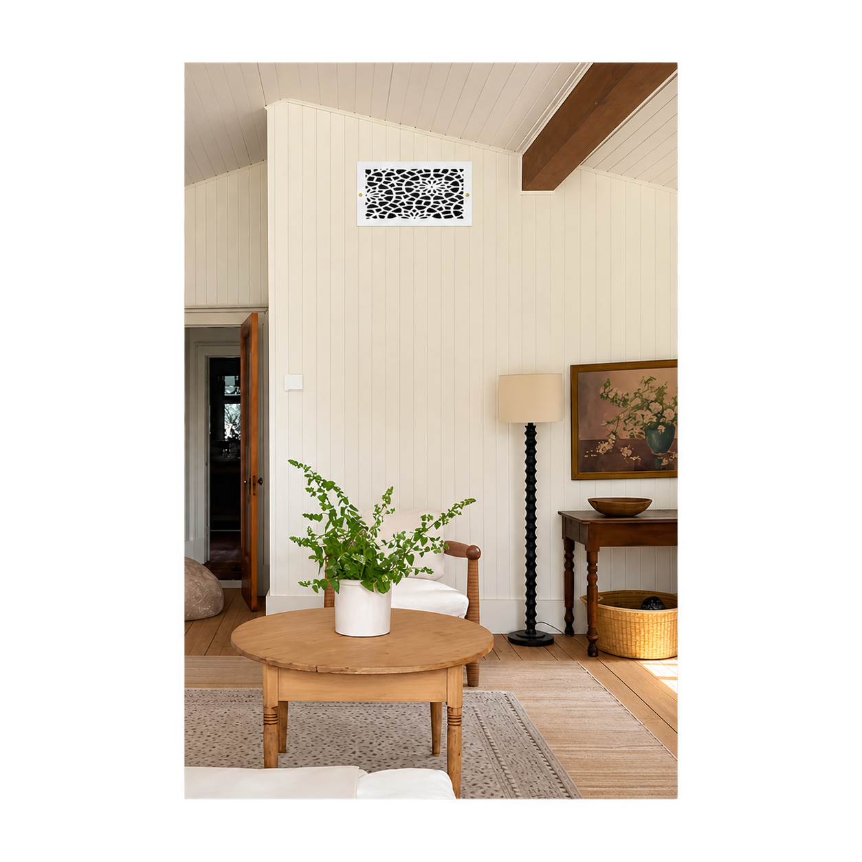 Floral - Vent Cover Wood Registers for  Wall/Ceiling