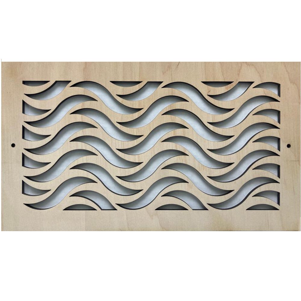 Waves - Vent Cover Wood Registers for Wall/Ceiling