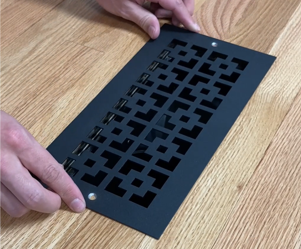Load video: Stellar Air installing metal screw in register covers